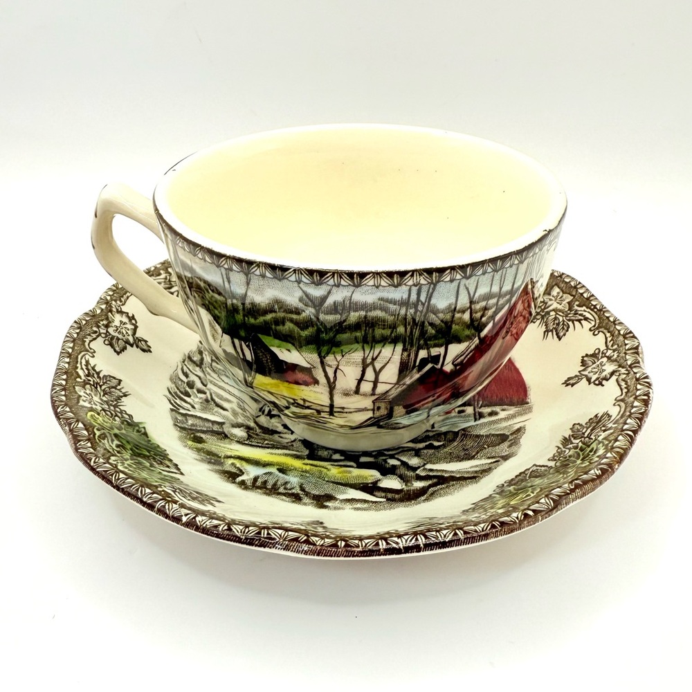 Johnson Brothers Friendly Village, Porcelain Coffee Tea Cup & Saucer